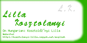 lilla kosztolanyi business card